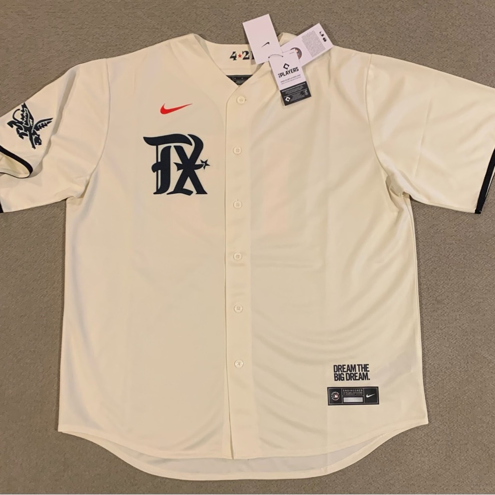 Texas Rangers Nike city connect #15 Bochy baseball jersey NWT men’s size small